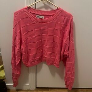 Hollister Pink Cropped Sweater